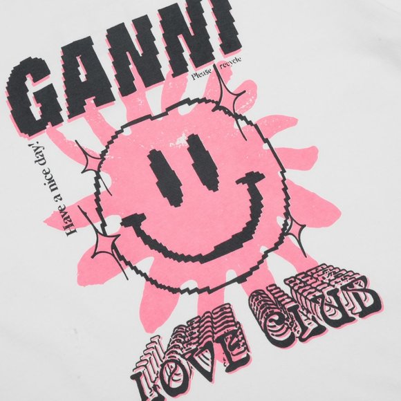 ganni Smiley short sleeve T-shirt - Picture 8 of 9